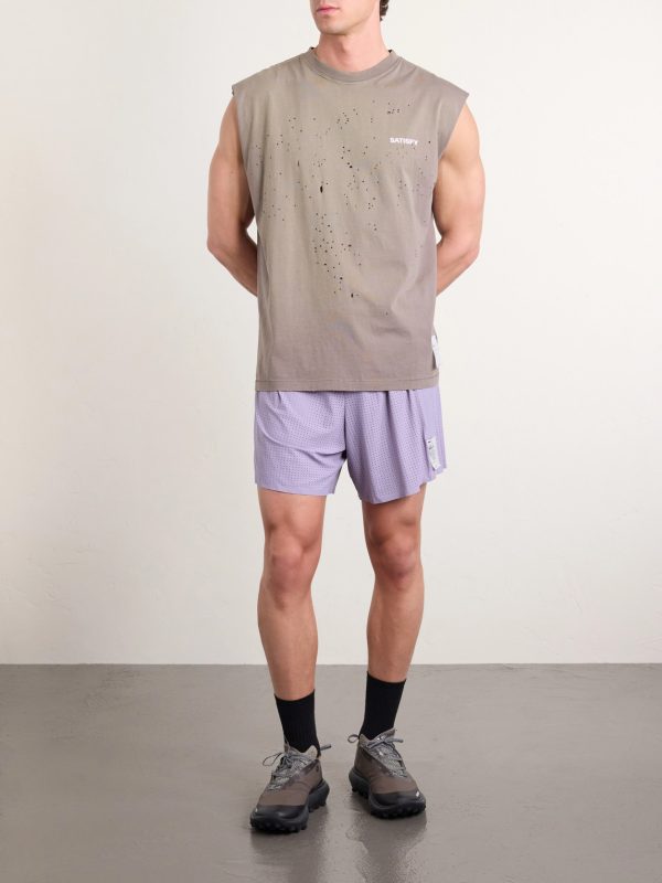 Distressed Logo-Print MothTech™ Organic Cotton-Jersey Tank Top - OU Distressed Logo-Print MothTech™ Organic Cotton-Jersey Tank Top - OU