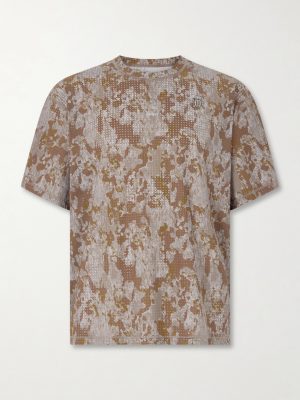 Embellished Logo-Appliquéd Space-O™ Mesh T-shirt