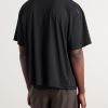 Embellished Logo-Appliquéd Space-O™ Mesh T-shirt - BK Embellished Logo-Appliquéd Space-O™ Mesh T-shirt - BK