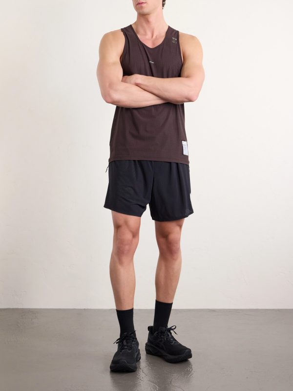 Embellished Logo-Appliquéd Space-O™ Mesh Tank Top - OU