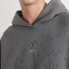 Logo-Print Distressed Cotton-Jersey Hoodie - CU Logo-Print Distressed Cotton-Jersey Hoodie - CU