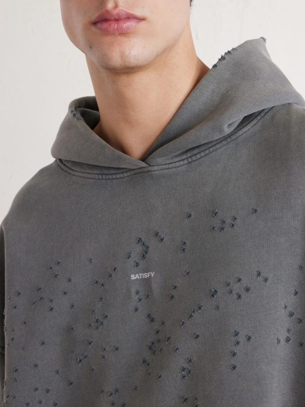 Logo-Print Distressed Cotton-Jersey Hoodie - CU Logo-Print Distressed Cotton-Jersey Hoodie - CU