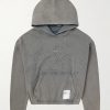 Logo-Print Distressed Cotton-Jersey Hoodie Logo-Print Distressed Cotton-Jersey Hoodie