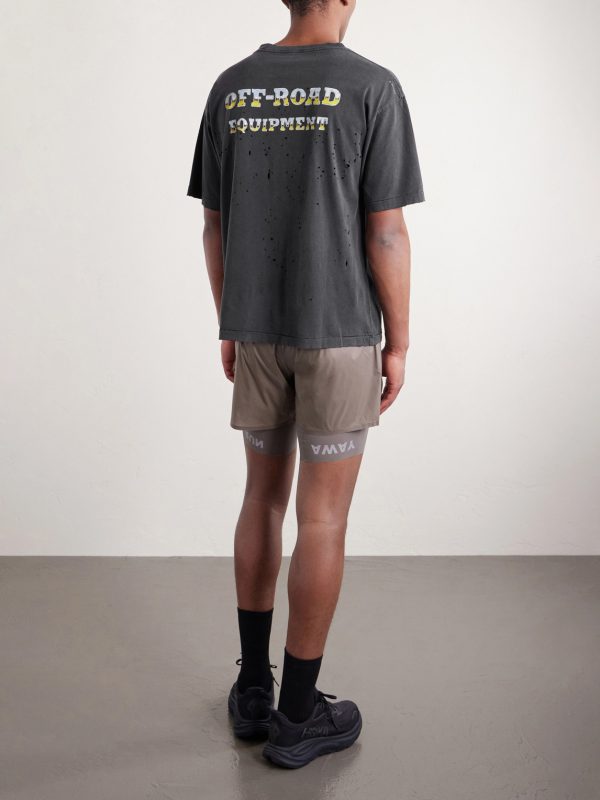 Logo-Print Distressed MothTech™ Cotton-Jersey T-Shirt - BK Logo-Print Distressed MothTech™ Cotton-Jersey T-Shirt - BK