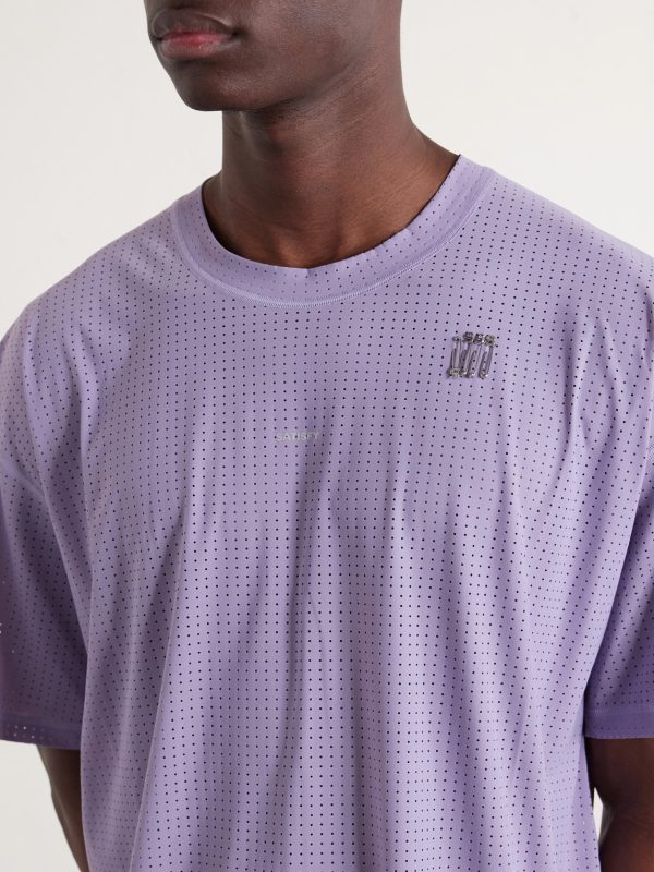 Embellished Logo-Appliquéd Space-O™ Mesh T-shirt - CU Embellished Logo-Appliquéd Space-O™ Mesh T-shirt - CU