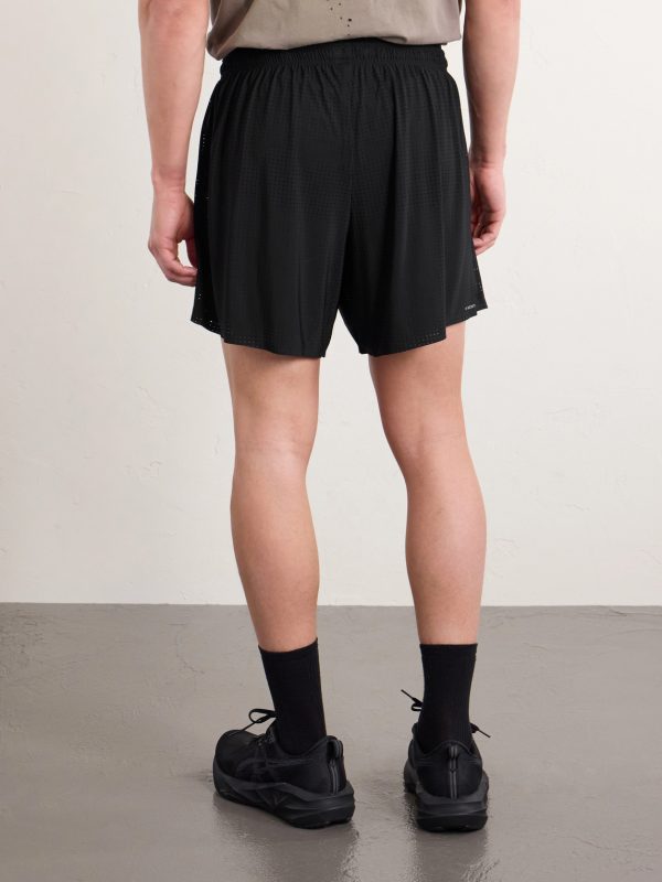 Straight-Leg Logo-Appliquéd 5" Space‑O™ Shorts - BK Straight-Leg Logo-Appliquéd 5" Space‑O™ Shorts - BK