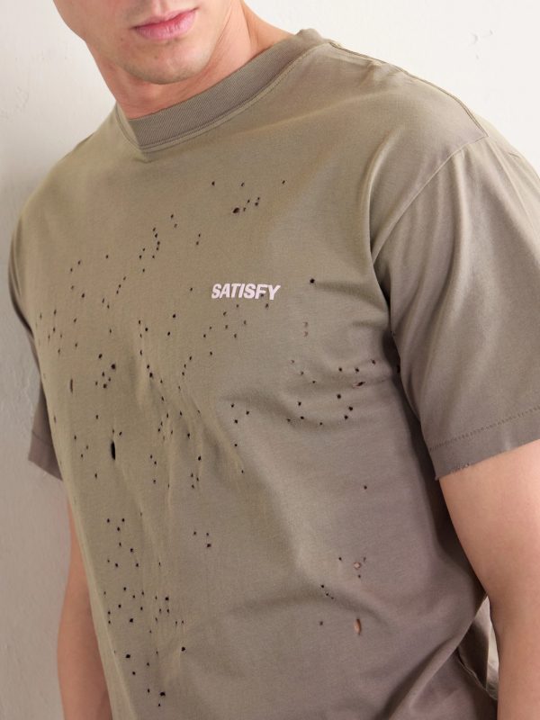 Logo-Print Distressed MothTech™ Organic Cotton-Jersey T-Shirt - CU