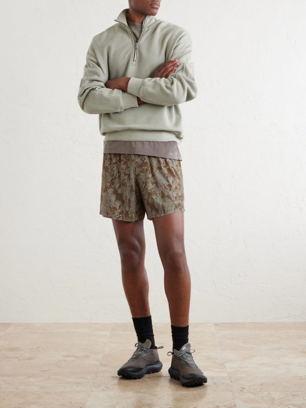 Straight-Leg Logo-Appliquéd 5" Space‑O™ Shorts - OU
