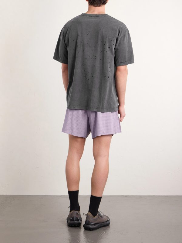 Logo-Print Distressed MothTech™ Organic Cotton-Jersey T-Shirt - BK