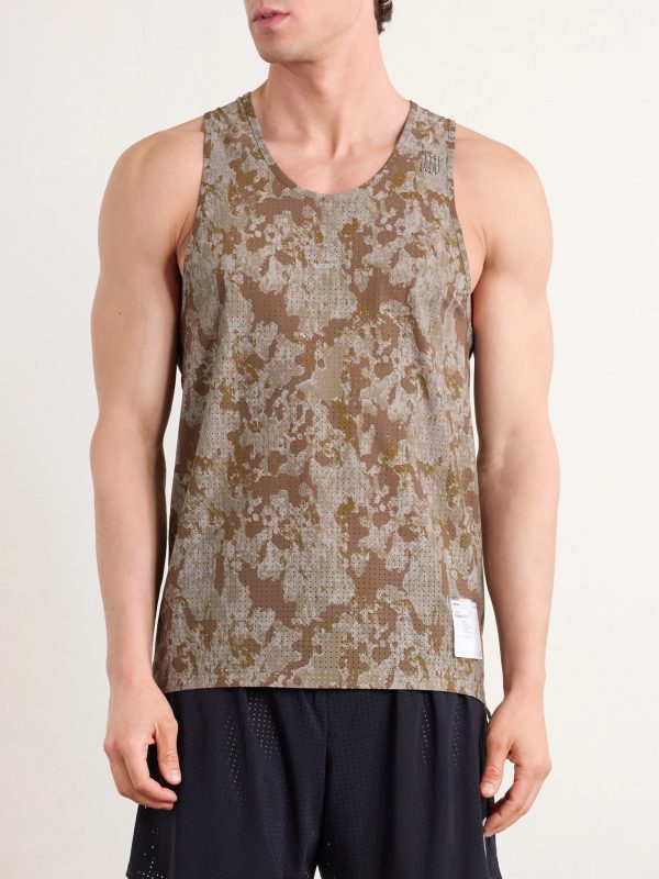 Embellished Logo-Appliquéd Space-O™ Mesh Tank Top - FR