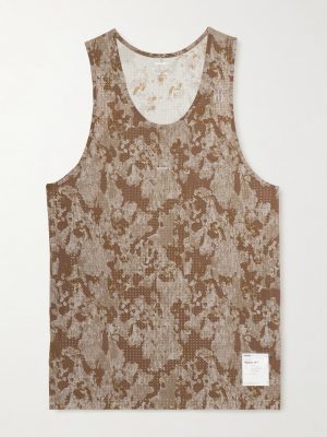 Embellished Logo-Appliquéd Space-O™ Mesh Tank Top