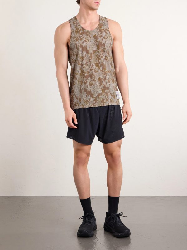 Embellished Logo-Appliquéd Space-O™ Mesh Tank Top - OU