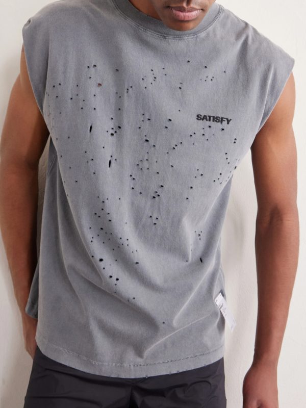 Distressed Logo-Print MothTech™ Organic Cotton-Jersey Tank Top - CU Distressed Logo-Print MothTech™ Organic Cotton-Jersey Tank Top - CU