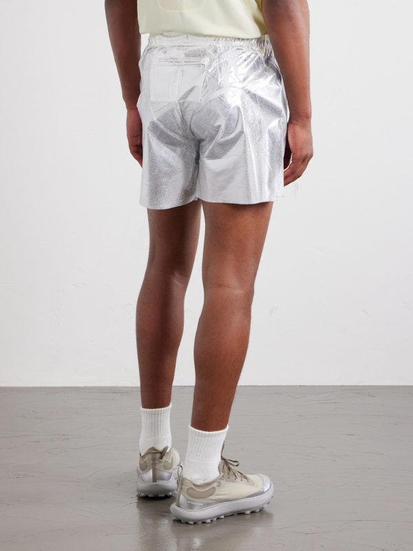Straight-Leg 5" Logo-Appliquéd Printed PeaceShell™ Shorts - BK