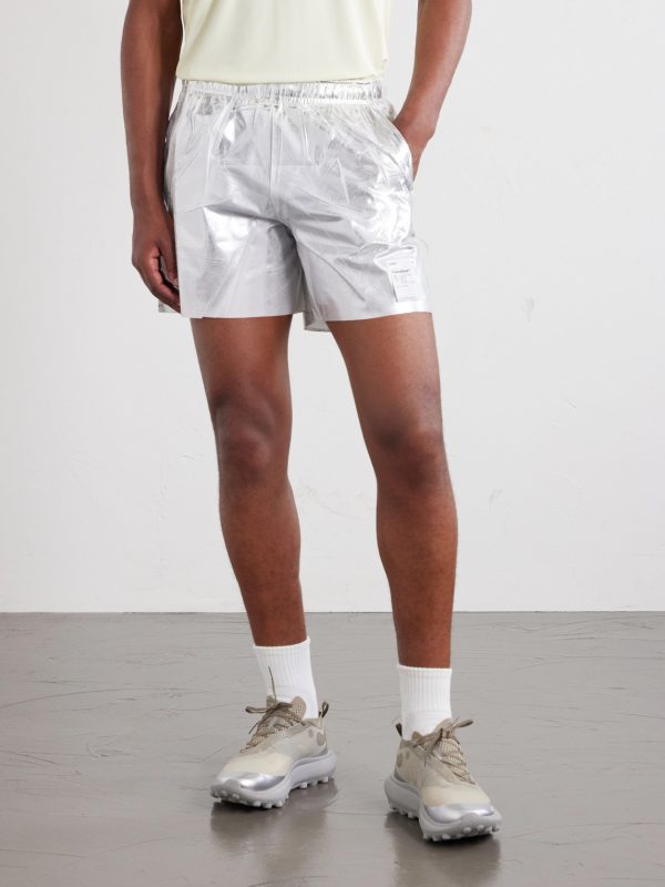 Straight-Leg 5" Logo-Appliquéd Printed PeaceShell™ Shorts - FR