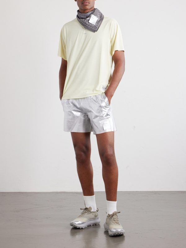 Straight-Leg 5" Logo-Appliquéd Printed PeaceShell™ Shorts - OU