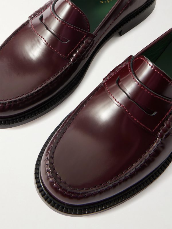 Yardee Polished-Leather Penny Loafers - CU