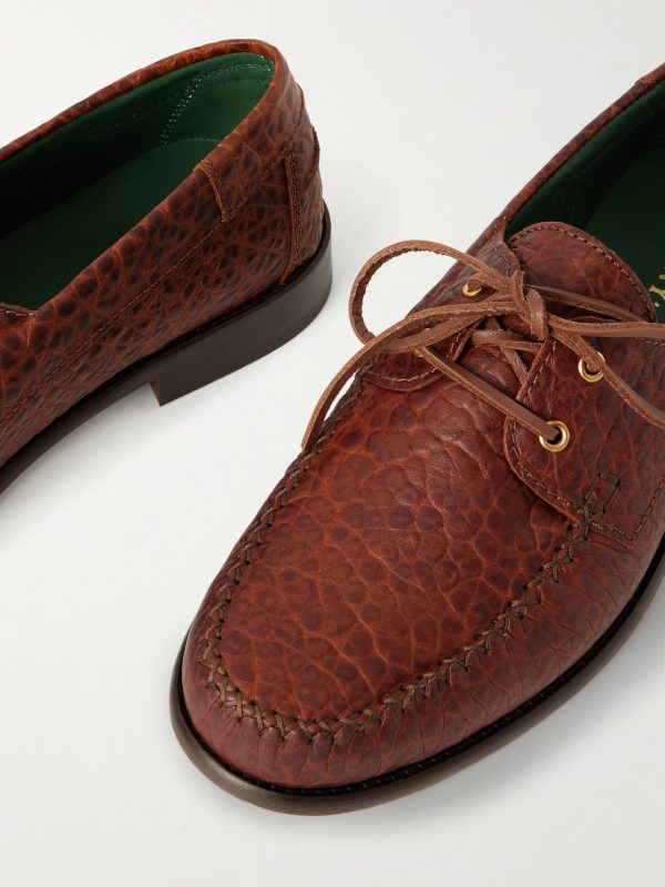 Millo Croc-Effect Leather Boat Shoes - CU Millo Croc-Effect Leather Boat Shoes - CU
