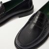 Yardee Lizard-Effect Leather Penny Loafers - CU
