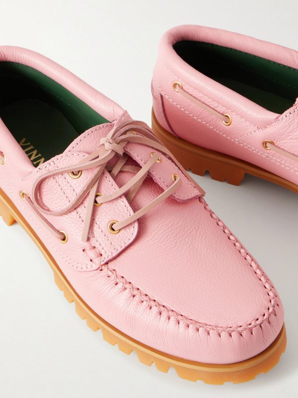 Aztec Full-Grain Leather Boat Shoes - CU