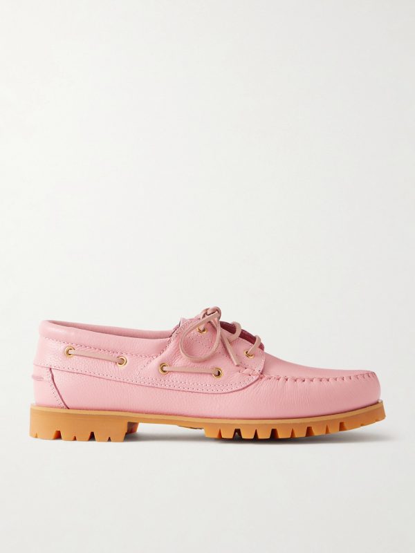 Aztec Full-Grain Leather Boat Shoes