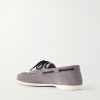 Foil Suede Boat Shoes - BK Foil Suede Boat Shoes - BK