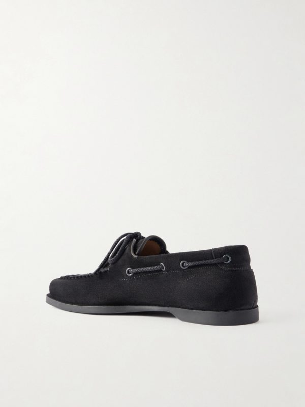 Foil Suede Boat Shoes - BK Foil Suede Boat Shoes - BK