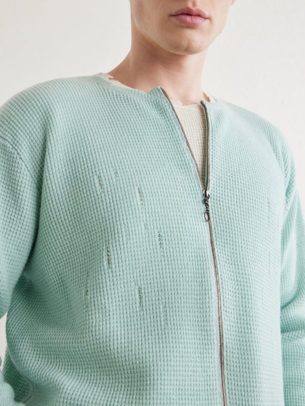 Friends Waffle-Knit Wool and Cashmere-Blend Zip-Up Sweater - CU Friends Waffle-Knit Wool and Cashmere-Blend Zip-Up Sweater - CU
