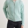 Friends Waffle-Knit Wool and Cashmere-Blend Zip-Up Sweater - FR Friends Waffle-Knit Wool and Cashmere-Blend Zip-Up Sweater - FR