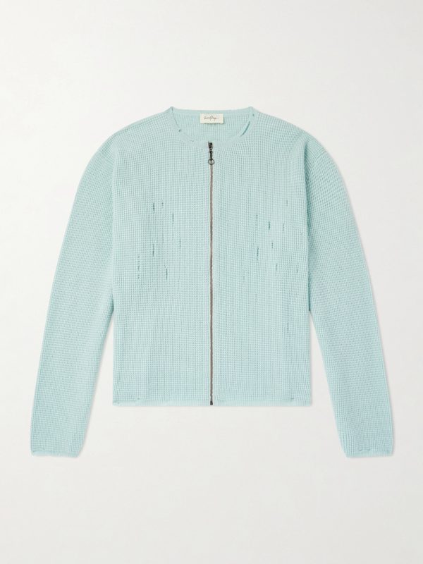 Friends Waffle-Knit Wool and Cashmere-Blend Zip-Up Sweater Friends Waffle-Knit Wool and Cashmere-Blend Zip-Up Sweater