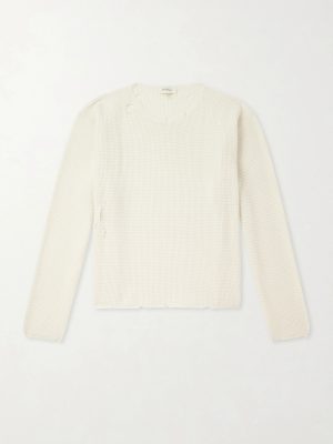 Friends Waffle-Knit Wool and Cashmere-Blend Sweater Friends Waffle-Knit Wool and Cashmere-Blend Sweater