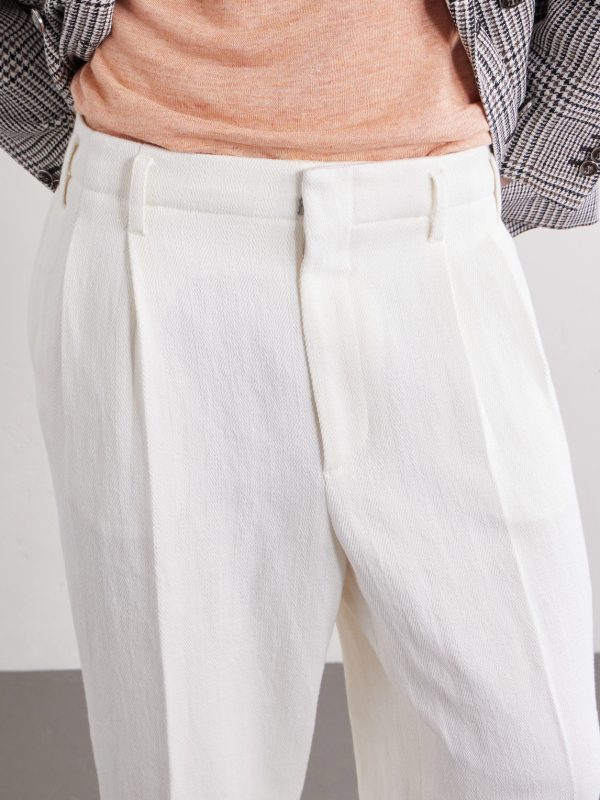 Straight-Leg Cotton and Linen-Blend Trousers - CU Straight-Leg Cotton and Linen-Blend Trousers - CU