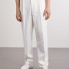 Straight-Leg Cotton and Linen-Blend Trousers - FR Straight-Leg Cotton and Linen-Blend Trousers - FR