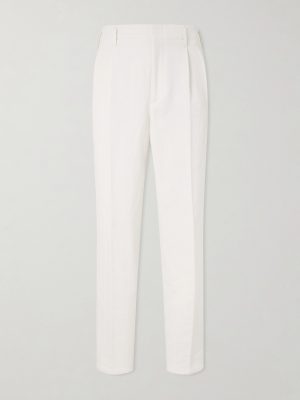 Straight-Leg Cotton and Linen-Blend Trousers Straight-Leg Cotton and Linen-Blend Trousers