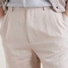 Wide-Leg Pleated Linen and Cotton-Blend Shorts - CU Wide-Leg Pleated Linen and Cotton-Blend Shorts - CU