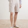 Wide-Leg Pleated Linen and Cotton-Blend Shorts - FR Wide-Leg Pleated Linen and Cotton-Blend Shorts - FR