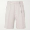 Wide-Leg Pleated Linen and Cotton-Blend Shorts Wide-Leg Pleated Linen and Cotton-Blend Shorts