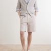 Wide-Leg Pleated Linen and Cotton-Blend Shorts - OU Wide-Leg Pleated Linen and Cotton-Blend Shorts - OU