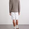 Shawl-Collar Double-Breasted Ribbed Cotton Cardigan - BK Shawl-Collar Double-Breasted Ribbed Cotton Cardigan - BK
