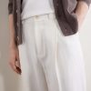 Straight-Leg Pleated Herringbone Cotton and Linen-Blend Trousers - CU Straight-Leg Pleated Herringbone Cotton and Linen-Blend Trousers - CU
