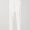 Straight-Leg Pleated Herringbone Cotton and Linen-Blend Trousers Straight-Leg Pleated Herringbone Cotton and Linen-Blend Trousers