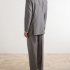 Straight-Leg Pleated Wool Suit Trousers - BK Straight-Leg Pleated Wool Suit Trousers - BK