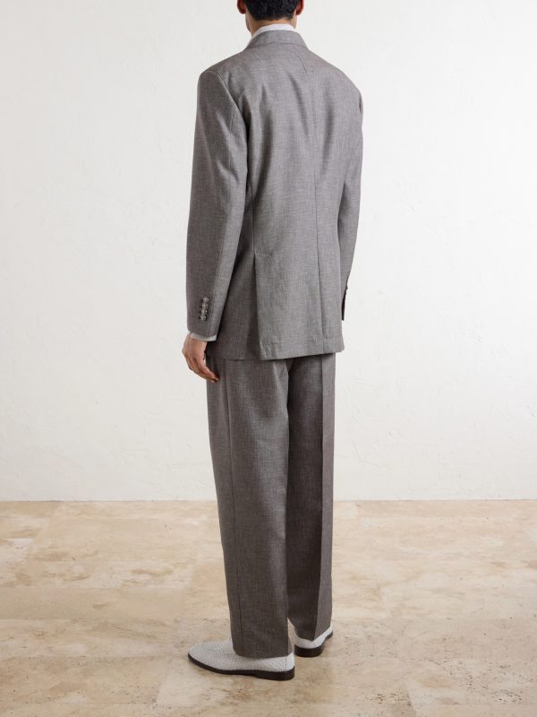Straight-Leg Pleated Wool Suit Trousers - BK Straight-Leg Pleated Wool Suit Trousers - BK