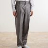Straight-Leg Pleated Wool Suit Trousers - FR Straight-Leg Pleated Wool Suit Trousers - FR