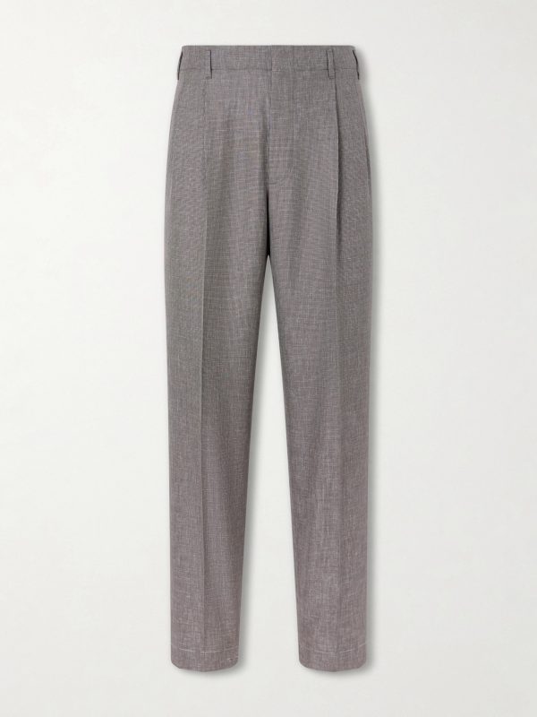 Straight-Leg Pleated Wool Suit Trousers Straight-Leg Pleated Wool Suit Trousers