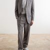 Straight-Leg Pleated Wool Suit Trousers - OU Straight-Leg Pleated Wool Suit Trousers - OU