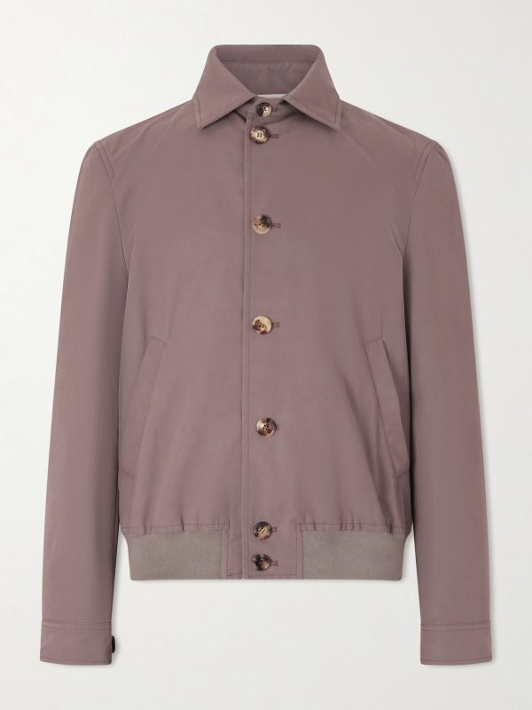 Cotton-Blend Blouson Jacket