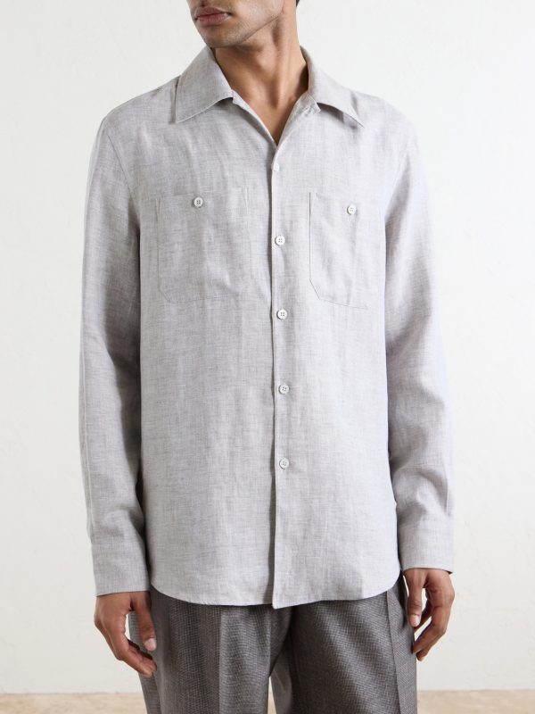 Hemp, Linen and Cotton-Blend Shirt - FR Hemp, Linen and Cotton-Blend Shirt - FR