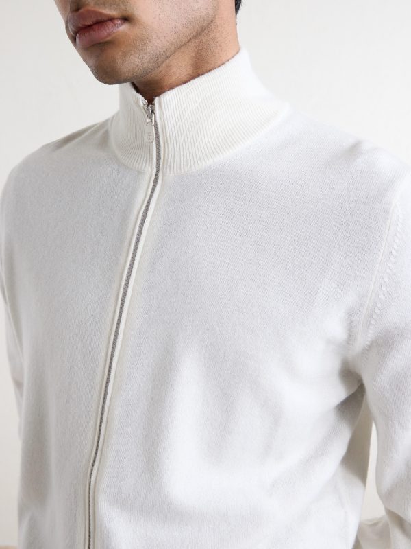 Cashmere Zip-Up Sweater - CU