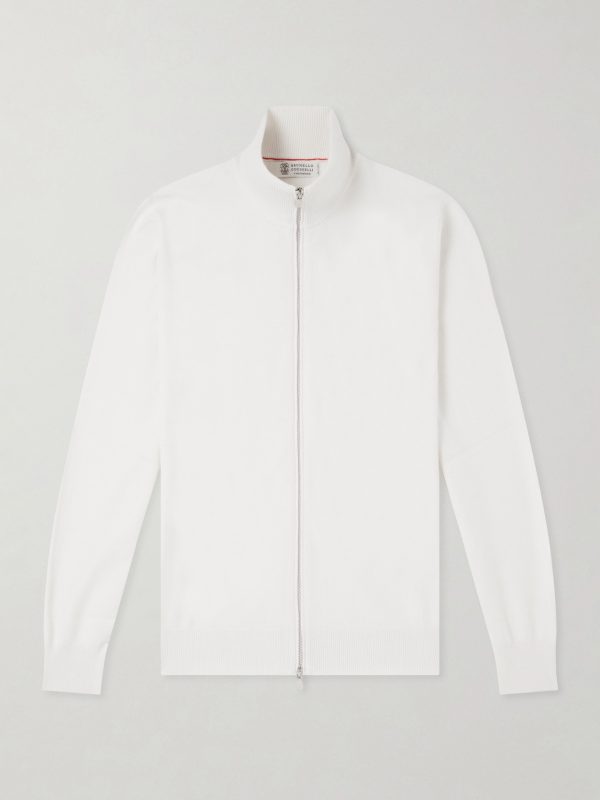 Cashmere Zip-Up Sweater